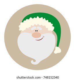 Santa Claus. icon. flat design.