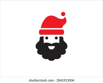 Icono de Santa Claus en estilo simple y llano