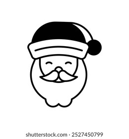 Santa Claus icon isolated on a white background. Vector illustration.