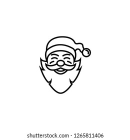 Santa Claus icon. Laughing santa claus icon.