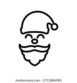 Santa claus Icon, Vector de líneas