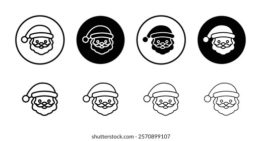Santa Claus icon linear logo isolated