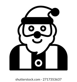 Icono de Santa Claus Ilustración vectorial mixta