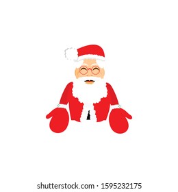 Santa Claus icon New year vector illustration