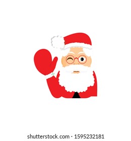 Santa Claus icon New year vector illustration