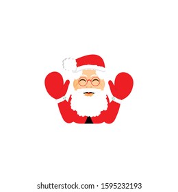 Santa Claus icon New year vector illustration