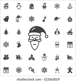 Santa claus icon. New Year set of icons. Christmas holidays