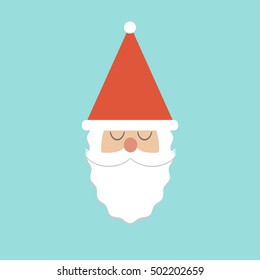 santa claus icon on green background