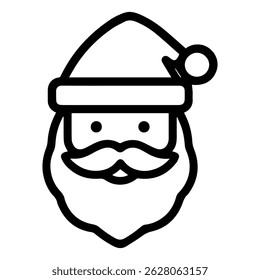 Santa Claus icon on white background vector
Vector icon