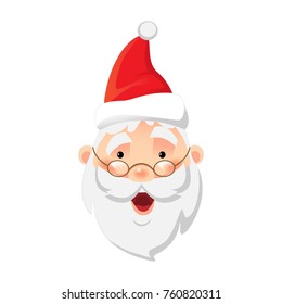 Santa Claus icon on a white background. Santa Claus flat vector illustration