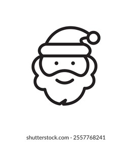 Santa Claus icon Outline vector for web ui