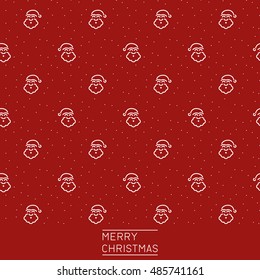 santa claus icon, seamless pattern idea for paper gift wrap and decoration