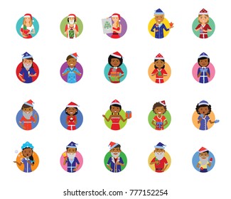 Santa Claus icon set