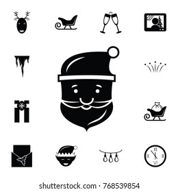 Santa Claus Icon. Set of elements Christmas Holiday or New Year icons. Winter time premium quality graphic design collection icons for websites, web design, mobile app on white background