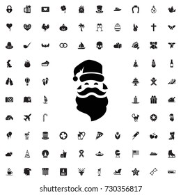 Santa claus icon. set of filled holiday icons.