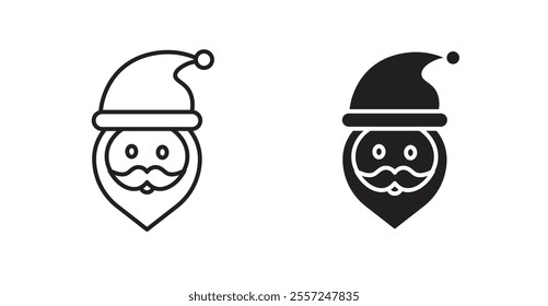 Santa Claus Icon set. vector illustration set