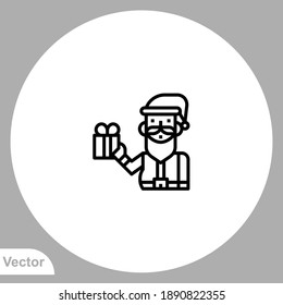 Santa claus icon sign vector,Symbol, logo illustration for web and mobile