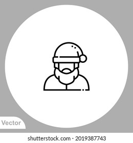 Santa claus icon sign vector,Symbol, logo illustration for web and mobile