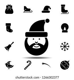 Santa Claus icon. Simple glyph vector element of Christmas, New Year and holidays icons set for UI and UX, website or mobile application