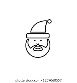Santa Claus icon. Simple outline vector of Christmas, New Year and holidays set icons for UI and UX, website or mobile application
