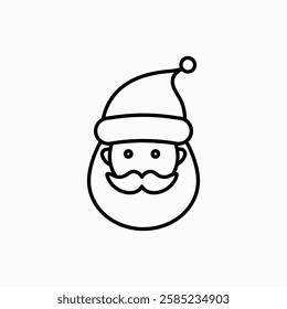 Santa Claus icon. simple vector icon