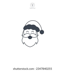 Santa Claus icon symbol vector illustration isolated on white background