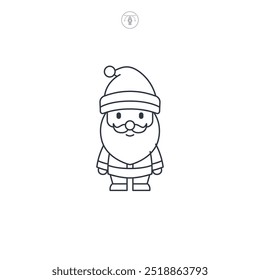 santa claus icon symbol vector illustration isolated on white background