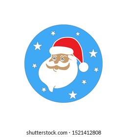 santa claus icon trendy flat design