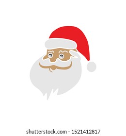 santa claus icon trendy flat design