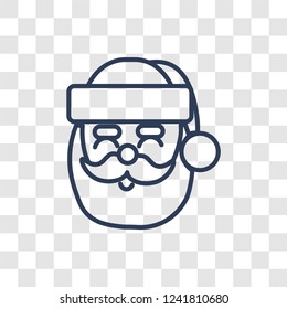 Santa claus icon. Trendy linear Santa claus logo concept on transparent background from Christmas collection