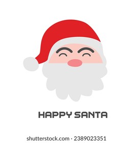 Santa Claus icon vector. Santa claus cartoon. Merry christmas and happy new year clip art. Flat vector in cartoon style isolated on white background.
