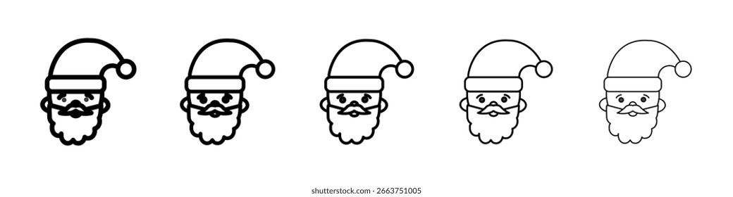 Weihnachtsmann-Symbol, Vektorsammlung. EPS 10