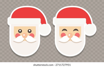 Icono de Santa Claus. Icono plano de Vector aislado sobre fondo transparente.