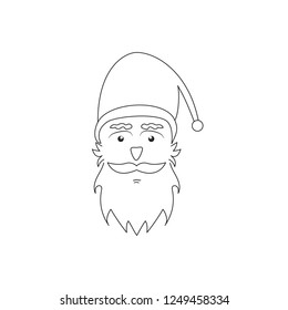Santa claus icon. vector illustration