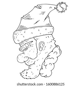 Santa Claus icon. Vector illustration of christmas santa claus.