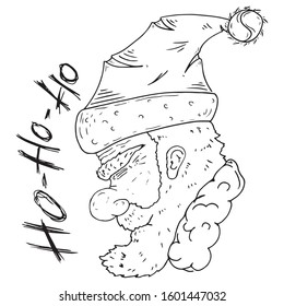 Santa Claus icon. Vector illustration of christmas santa claus.