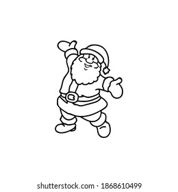 Ilustración del vector de iconos de Santa Claus