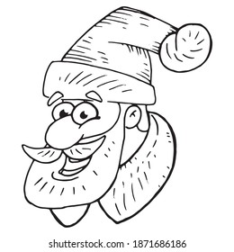 Santa Claus icon. Vector illustration of christmas santa claus.