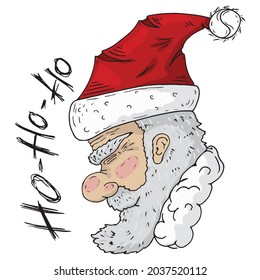Santa Claus icon. Vector illustration of christmas santa claus.
