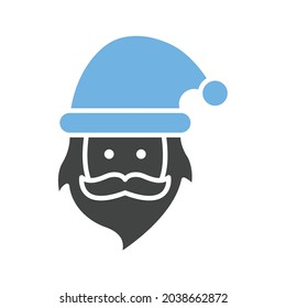Das Symbol des Weihnachtsmanns ist ein Vektorbild. Kann auch für den Karneval verwendet werden. Geeignet für mobile Apps, Web-Apps und Printmedien.