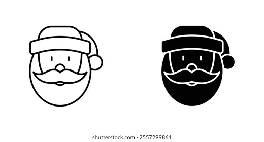 Santa Claus Icon vector. liner and flat style icons set.