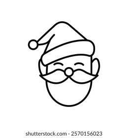 Santa Claus icon Vector logo set flat
