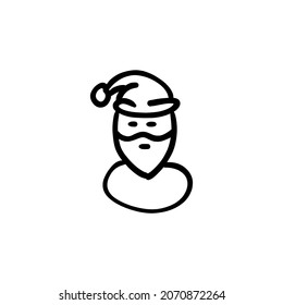 Santa Claus icon in vector. Logotype - Doodle