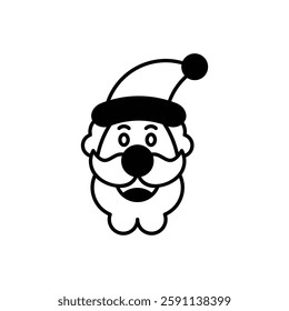 Santa Claus icon vector stock illustration