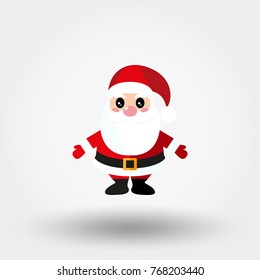 Santa Claus. Icon for web and mobile application. Vector illustration on a white background. Flat design style.