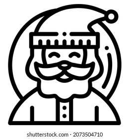 icono de santa claus para sitio web, aplicación, impresión, documento, diseño de afiches, etc.