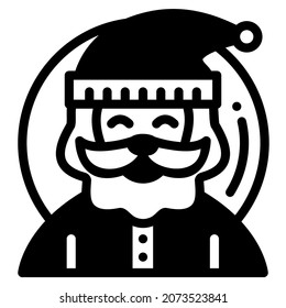 santa claus icon for website, application, printing, document, poster design, etc.