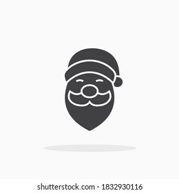 Santa Claus icon. For your design, logo. Vector illustration.