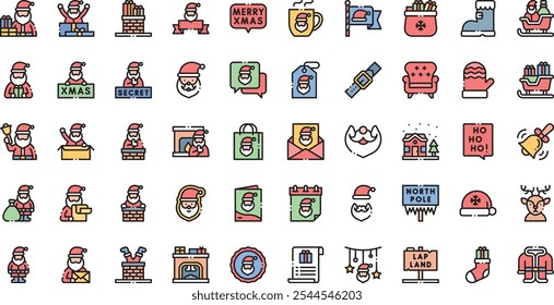 Santa claus icons .. High-Quality Vector Icons Collection with Editable Stroke. Ideal for Professional and Creative Projects.
