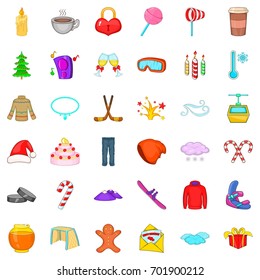Santa claus icons set. Cartoon style of 36 santa claus vector icons for web isolated on white background